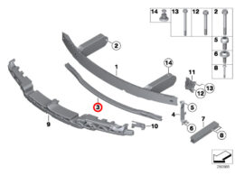 Genuine BMW (51117067744) Bumper Lower Mount - Front