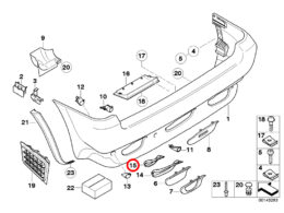 Genuine BMW (51127010124) Bumper Heat Shield - Right