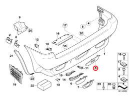 Genuine BMW (51128402327) Hitch Trim Cover