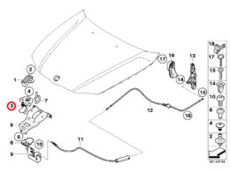 Genuine BMW (51237073916) Bonnet Catch
