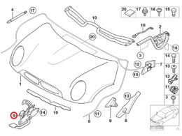 Genuine MINI (51237132756) Lock For Bonnet Release - Right
