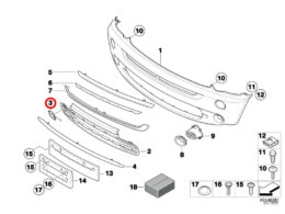Genuine Mini (51117127930) Front Bumper Tow Eye Cover 51117127930 4