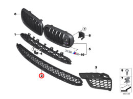 Genuine Bmw (51118056259) Lower Center Grille 51118056259 4