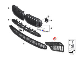 Genuine Bmw (51118056262) Grille Insert - Right 51118056262 4
