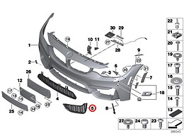Genuine Bmw (51118054301) Front Air Intake Open Mesh Grille - Left 51118054301 4