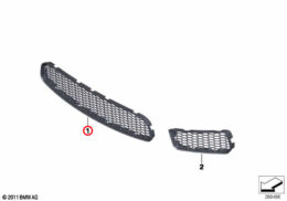 Genuine BMW (51118050494) Front Bumper Mesh Grille - Center