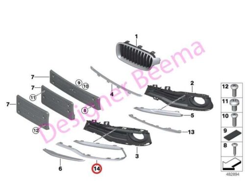 Fog Light Grille - Set 1840419KT Euro 841591561 841591551