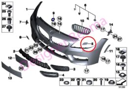 (51117231092) Headlight Washer Cap - Right