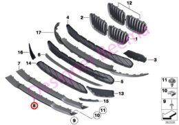 (51112991406) Front Bumper Trim Cover