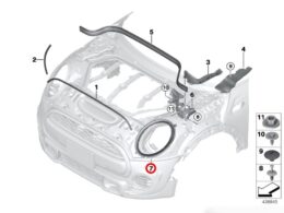 Genuine MINI (51767391409) Gasket Headlight - Left