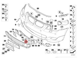 (51117897186) Lower Grille - (Left)