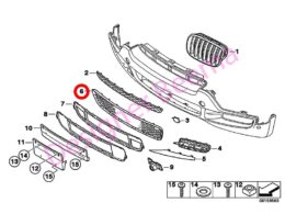 (51117163956) Centre Grille Black - Open