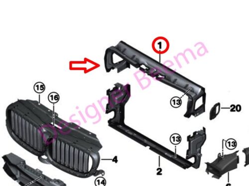 Genuine BMW (51747383845) Air Duct Radiator - Top