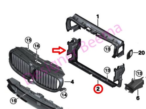 Genuine BMW Air Duct Radiator - Bottom 51747383846