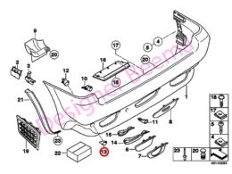 (51128268369) Rear Bumper PDC Surround - Left