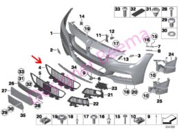 (51118068124) M Front Centre Grille