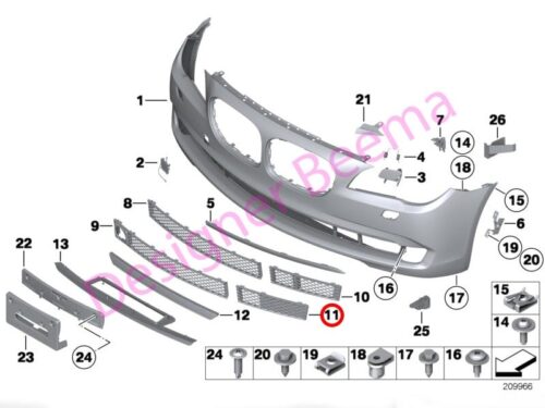 Air Intake Grille Partially Closed - Left 51117186505