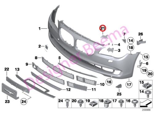 (51117222332) Bumper Reinforcement - Right