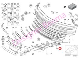 Alternative view of Front Bumper Grille - Left