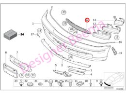(51118204363) Front Bumper Grille - Black