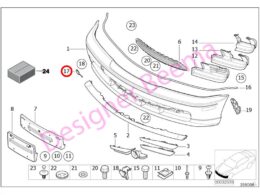 (51117173750) Tow Hook Cover Primed - Front