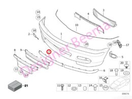 (51118195290) Front Bumper Trim Panel - Right