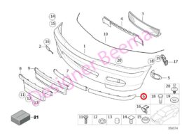 (51118195289) Front Bumper Trim Panel - Left