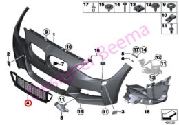 Genuine BMW (51118055434) Bumper Grille