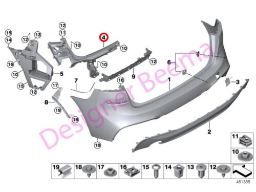 Lateral Inside Bumper Guide Inside - Left 51127376925