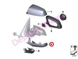 (51167266037) Mirror Housing Lower Section - Left