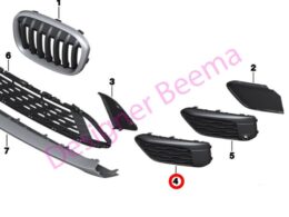 (51117453985) Sport Line Side Grille Open - Left