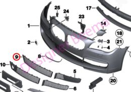 (51118050293) M Front Centre Grille - ACC