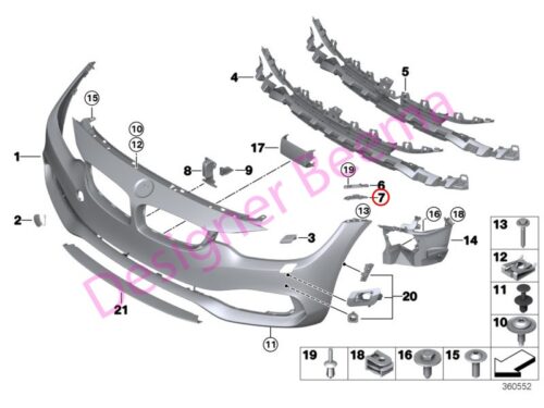 Front Side Wall Mount Lower Right 51117294654