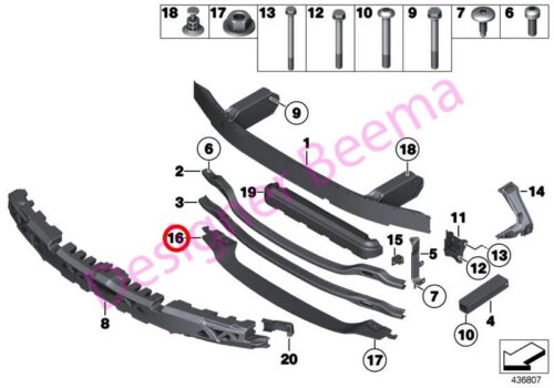 (51118047390) M Front Bumper Carrier - Front