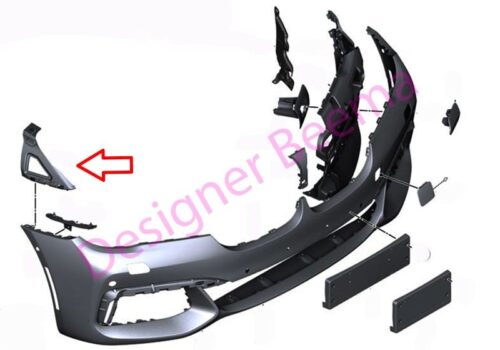 Bumper Guide Upper - Right 51117357202