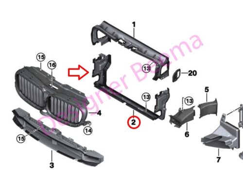 (51747359797) Radiator Air Duct - Bottom Section