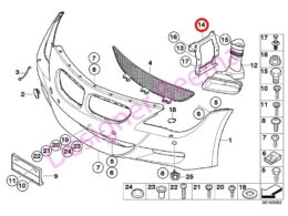 Genuine BMW (51117906473) M Air Duct Bracket - Left