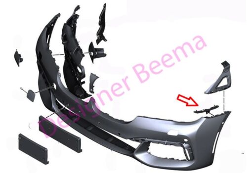 Front Bumper Guide - Left 51117357199