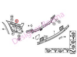 (51128040879) M3 Rear Bumper Guide - Left
