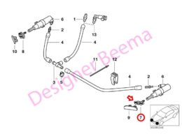 (61674290867) Headlight Washer Spray Nozzle - Left