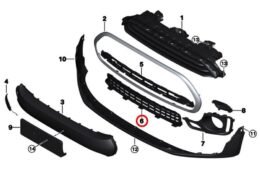 Alternative view of Grille Lower Centre - JCW