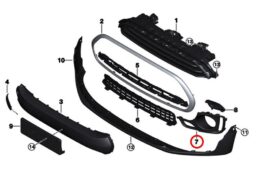 Alternative view of JCW Grille Open - Left