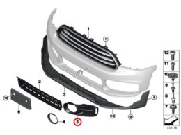 Alternative view of Fog Light Trim - Left