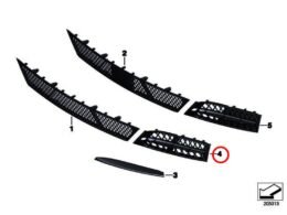 (51117200733) Side Grille Intake - Left