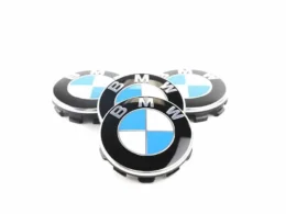 Genuine BMW (36136783536) Alloy Wheel Centre Cap with Chrome Ring (Set of 4)