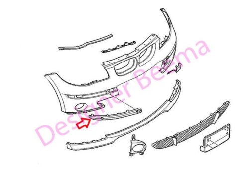 (51117058458) Rubber Bumper Strip - Right