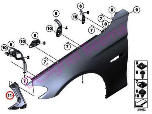 (51117207932) Side Panel Spacer - Right