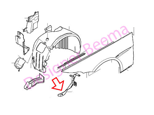 Genuine BMW (51647060811) Bracket Side Panel - Bottom Left