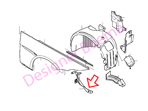 Genuine BMW Bracket Side Panel - Bottom Right 51647060812