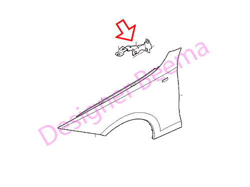 Genuine BMW Bracket Side Panel - Top Left 41357144045